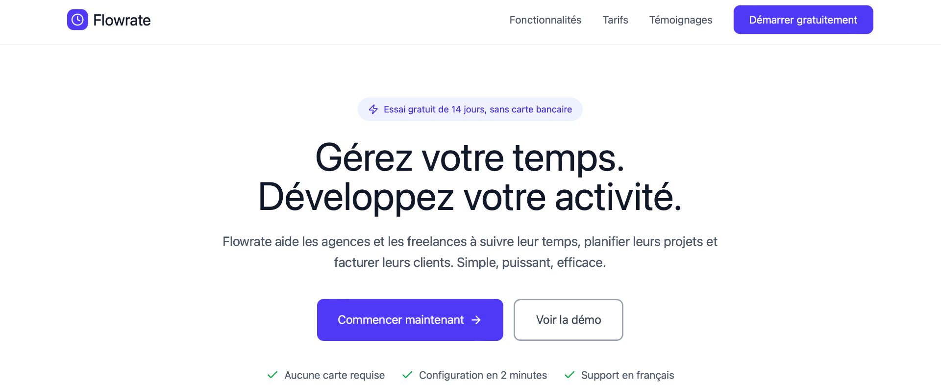 Aperçu du projet Flowrate